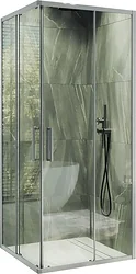 Душевой уголок MaybahGlass MGY-1323-5 (бесцветное стекло/хром матовый)