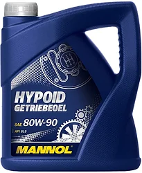Трансмиссионное масло Mannol Hypoid Getriebeoel 80W-90 API GL 5 4л Трансмиссионное масло Mannol Hypoid Getriebeoel 80W-90 API GL 5 4л