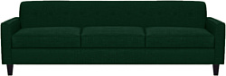 Brioli Берн трехместный (рогожка, J8 темно-зеленый/темные ножки)