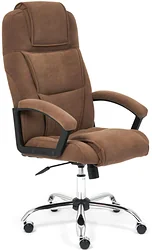 Кресло TetChair Бергамо хром (флок, коричневый)