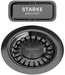 Слив-перелив Paulmark PM6024-GM (черный/вороненая сталь)