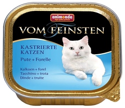 Animonda Vom Feinsten for castrated Cats для стерилизованных кошек с индейкой и форелью (0.1 кг) 1 шт.