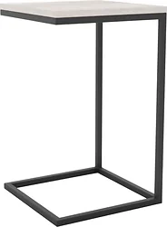 Приставной столик Hype Mebel Лайт 40x40 (черный/древесина белая)