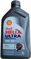 Моторное масло Shell Helix Ultra Professional AV-L 0W-20 1л