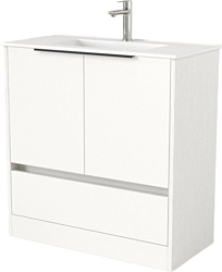 Тумба под умывальник Дабер 017 WeltWasser Deilbach 7517-80 Т17.8W.0.5Ч (белый древесный/ручка черная)