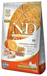 Farmina (2.5 кг) N&D Low-Grain Canine Codfish & Orange Adult Mini