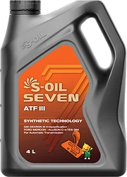 Трансмиссионное масло S-OIL SEVEN ATF III 4л