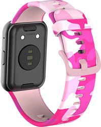 Rumi силиконовый для Huawei Watch FIT, Watch FIT Elegant (розовый камуфляж)