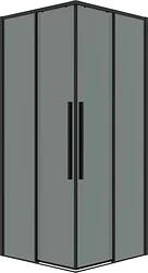 Душевой уголок Grossman Galaxy 90x90x195 300.K33.01.9090.21.10 (черный матовый/тонированное стекло)