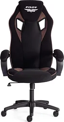 Кресло TetChair Pilot флок/ткань (черный/черный/коричневый) Кресло TetChair Pilot флок/ткань (черный/черный/коричневый)
