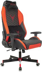 Кресло Бюрократ Knight Neon (черный/красный экокожа)