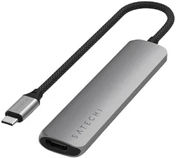 Док-станция Satechi 6-in-1 USB-C Slim Multiport Adapter ST-P6SM (серый) Док-станция Satechi 6-in-1 USB-C Slim Multiport Adapter ST-P6SM (серый)