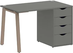 Стол для работы Riva Home Office VR.SP-3-118.4.A Мокко (металлик)