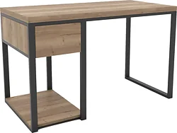 Стол для работы Hype Mebel Дэск 120x60 (черный/дуб галифакс натуральный)