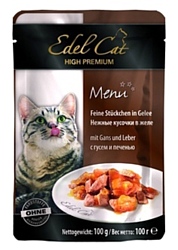 Edel Cat Пауч с Гусем и Печенью в желе (0.1 кг) 20 шт.