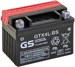 GS GTX4L-BS (3 А·ч)