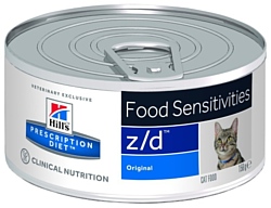 Hill's Prescription Diet (0.156 кг) 24 шт. Z/D Feline Food Sensitivities canned