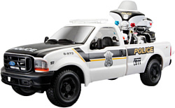 Maisto Форд F-350 Полицейский пикап с мотоциклом 32181 (белый)