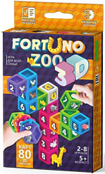 Карточная настольная игра Danko Toys ФортУно 3D ZOO G-F3D-02-01