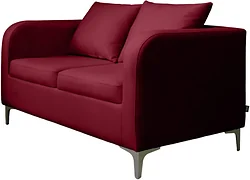 Прямой диван Brioli Терзо двухместный (V8/вишневый) Прямой диван Brioli Терзо двухместный (V8/вишневый)