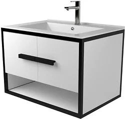 Тумба под умывальник Дабер 009 Cersanit Como 70 Т9.7С.2.5 (черный/белый)
