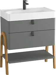 Тумба под умывальник Lauter Estel 70 (серо-зеленый п/мат)