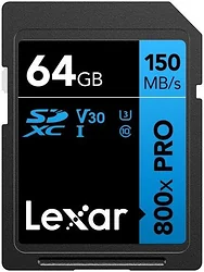 Карта памяти Lexar High-Performance 800x Pro SDXC LSD0800P064G-BNNNG 64GB