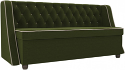 Лига диванов Лофт 104554 (микровельвет, зеленый)