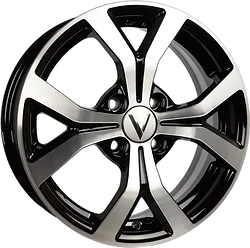 Колесный диск Вектор K147 6x15/4x100 D54.1 ET48 Черный с проточкой