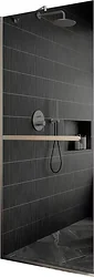Душевая перегородка MaybahGlass 195x69 MGD-723-5у (графитовое стекло/хром матовый)