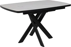 Кухонный стол Мамадома Leonel-130 раздвижной 130-165х85 (calakatta st cer/черный)