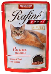 Animonda Rafine Soupe Adult для кошек с индейкой, телятиной и сыром (0.085 кг) 1 шт.
