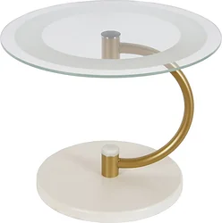 Журнальный столик Мебелик Дуэт 13Н (золотой/слоновая кость/прозрачный) Журнальный столик Мебелик Дуэт 13Н (золотой/слоновая кость/прозрачный)