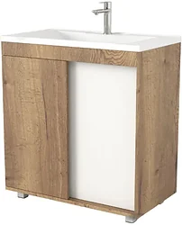 Тумба под умывальник Дабер 013 Andrea Elen 80 Т13.8А.0.21 (дуб галифакс/белый) Тумба под умывальник Дабер 013 Andrea Elen 80 Т13.8А.0.21 (дуб галифакс/белый)