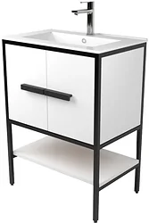 Тумба под умывальник Дабер 010 WeltWasser Deilbach 7517-60 Т10.6W.2.5 (черный/белый)