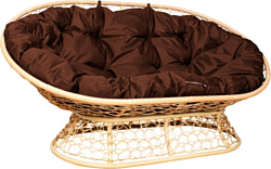 M-Group Мамасан 12850505 (бежевый ротанг/коричневая подушка) M-Group Мамасан 12850505 (бежевый ротанг/коричневая подушка)