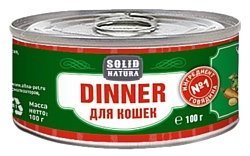 Solid Natura (0.1 кг) 1 шт. Dinner для кошек - Говядина