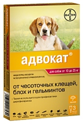 Адвокат (Bayer) Адвокат для собак 10–25кг (3 пипетки)