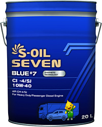 S-OIL SEVEN BLUE#7 CI-4/SL 10W-40 20л