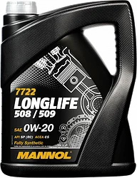 Моторное масло Mannol Longlife 508/509 0W-20 SP RC 5л