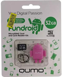 QUMO Fundroid microSDHC QM32GCR-MSD10-FD-pnk 32GB