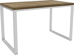 Кухонный стол Hype Mebel Чикаго раздвижной 125x75 (белый/дуб галифакс олово) Кухонный стол Hype Mebel Чикаго раздвижной 125x75 (белый/дуб галифакс олово)