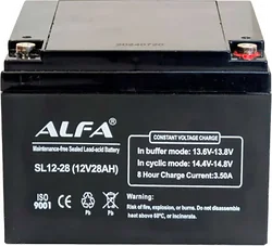 Аккумулятор для ибп ALFA SL12-28 12V-28Ah Аккумулятор для ибп ALFA SL12-28 12V-28Ah