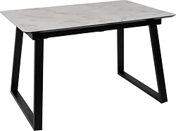 Кухонный стол Lepremo AV 1208 HPL+МДФ раздвижной 1200-1600x800 (виктори натуральный/черный)