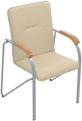 Стул Helmi Самба HL-F03 344614 (металл алюминий/экокожа/бежевый/бук BOX2) Стул Helmi Самба HL-F03 344614 (металл алюминий/экокожа/бежевый/бук BOX2)