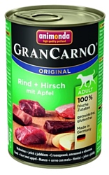 Animonda (0.4 кг) GranCarno Original Adult для собак с говядиной, олениной и яблоком