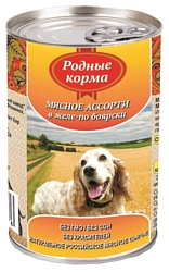 Родные корма Мясное ассорти в желе по-боярски (0.410 кг) 10 шт.