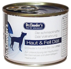 Dr. Clauder's Fur and Skin Diet консервы для собак при заболеваниях кожи и шерсти (0.2 кг) 1 шт.