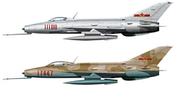 Hasegawa Многоцелевой истребитель J7 Chinese Air Force Limited (2 kits)