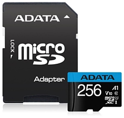 ADATA Premier microSDXC UHS-I U1 V10 A1 Class10 256GB + SD adapter